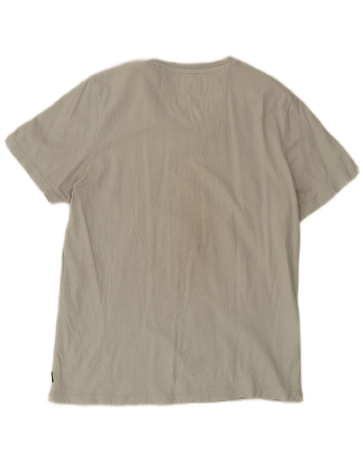 Tricou grafic pentru bărbați Fat Face Top mare, albastru, bumbac cu dungi