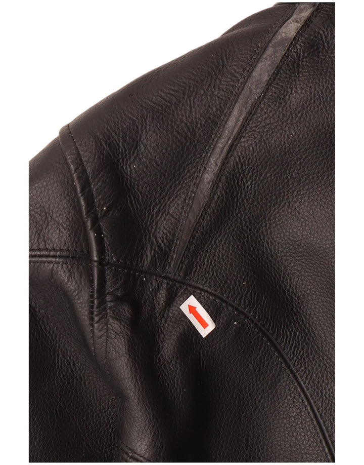 Jachetă motociclist din piele pentru femei LEWIS UK 18 XL, piele neagră