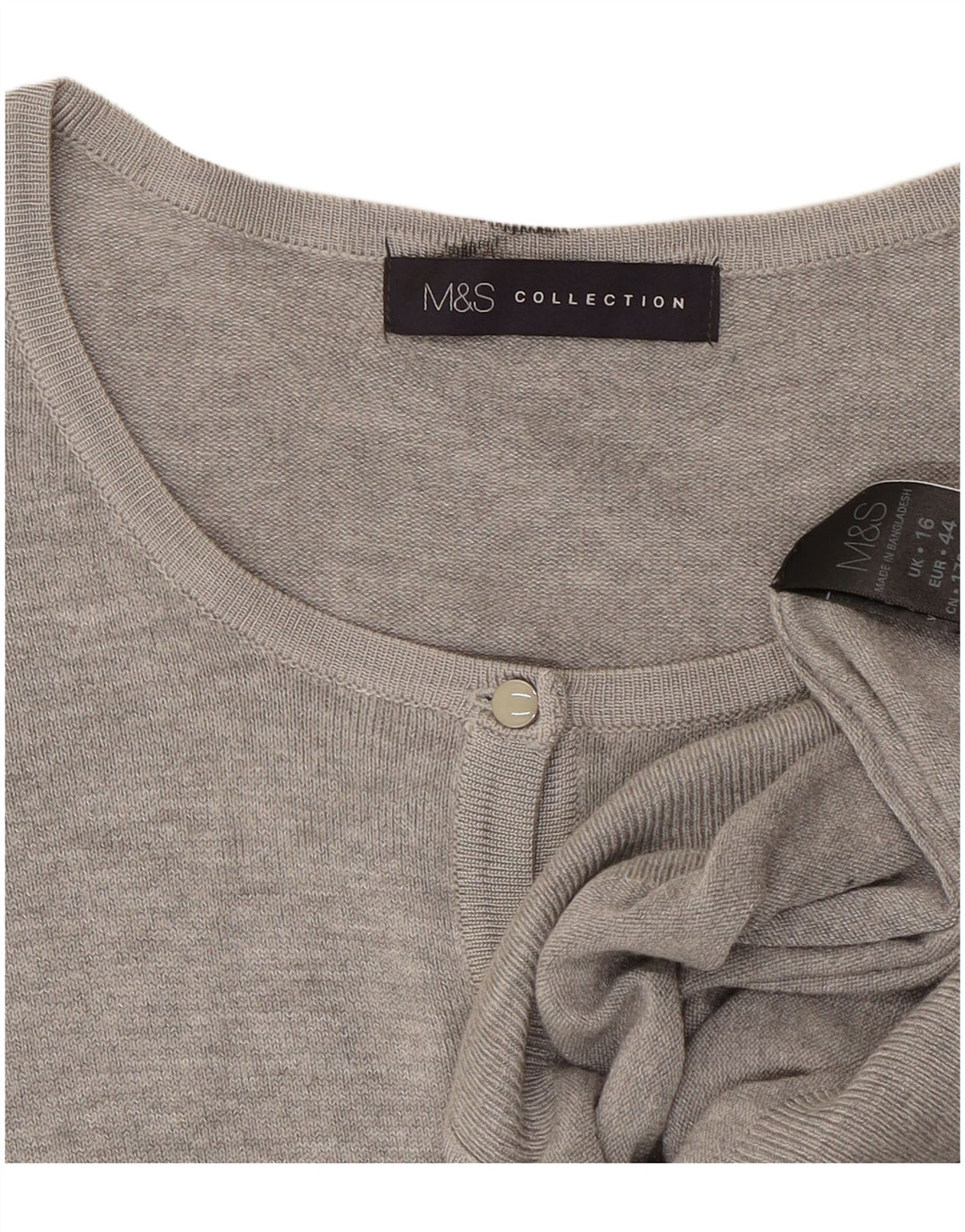 Pulover cardigan pentru femei Marks & Spencer UK 16 mare, gri, viscoză cu pături