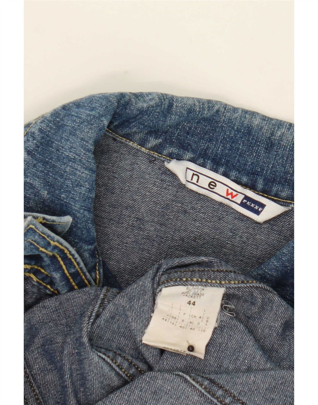 Jachetă de denim crop nouă pentru femei Penny UK 12, bumbac albastru mediu