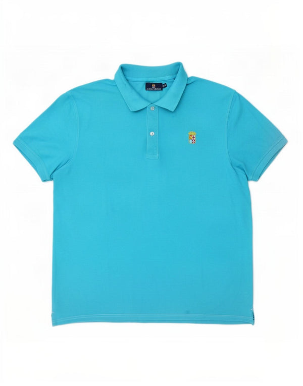 Cămașă polo Marina Militare pentru bărbați, bumbac albastru 3XL