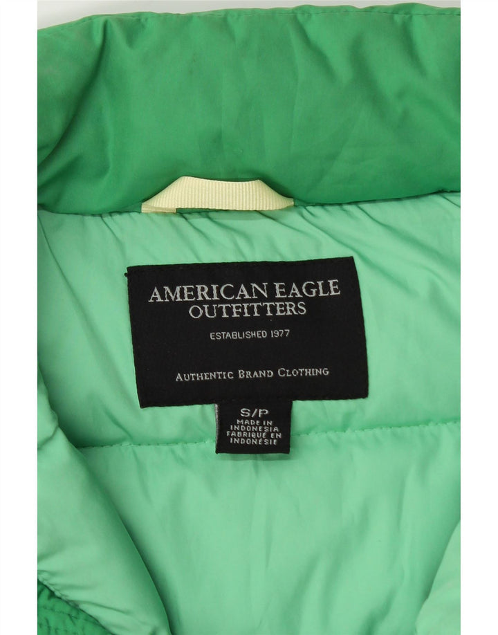 American Eagle Outfitters Gilet căptușit pentru femei UK 10 Small Green Poliester