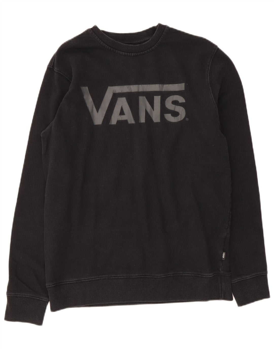 Pulover Vans pentru bărbați, bumbac mediu negru
