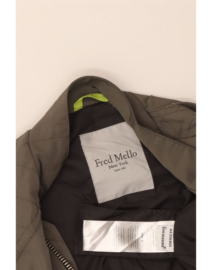 Bomber pentru bărbați Fred Mello UK 38 Medium Gri Poliamidă