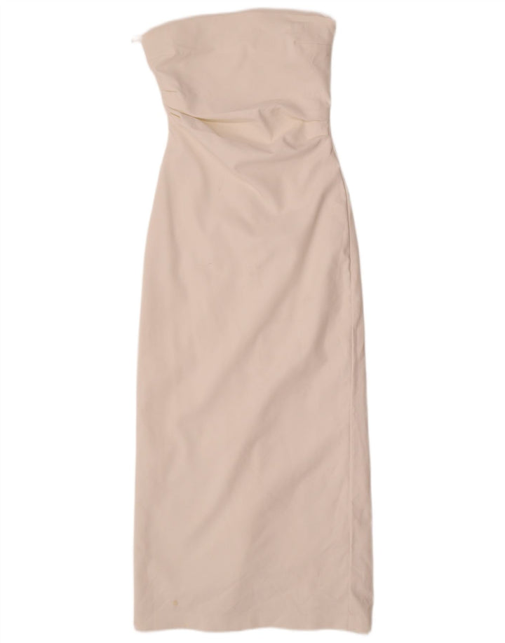 Rochie fără bretele pentru femei Zara UK 8, poliester alb mic