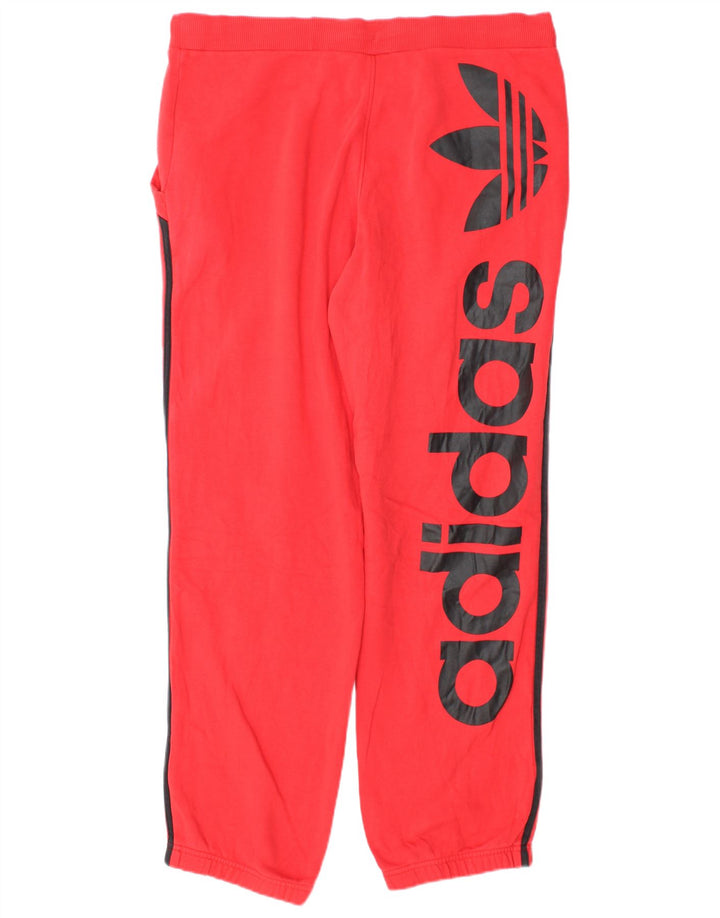 Pantaloni de trening pentru bărbați Adidas Pantaloni de jogging, roșu mediu, bumbac