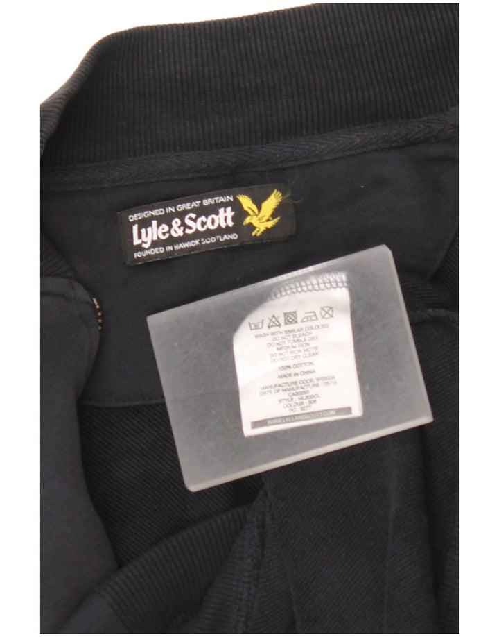 Jachetă de trening pentru bărbați LYLE & SCOTT, bumbac mediu albastru bleumarin