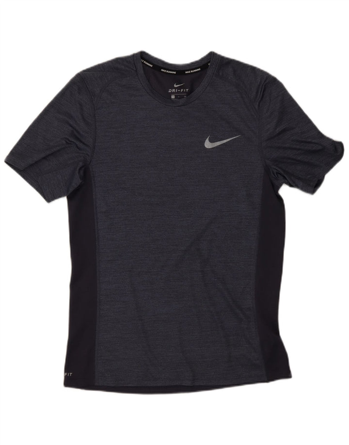 NIKE Mens Dri Fit T-Shirt Top Small Navy Blue Colourblock Polyester Vintage Nike and Second-Hand Nike from Messina Hembry 