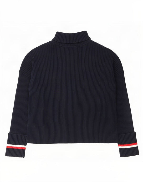 Pulover pentru femei Tommy Hilfiger cu gât rulat, UK 10 Mic, bleumarin