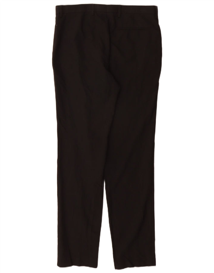 Marks & Spencer Pantaloni de costum slim pentru bărbați L32 L33 Poliester negru