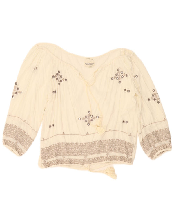 Bluză Polo Ralph Lauren pentru femei, cu mâneci 3/4, UK 6 XS, alb, floral