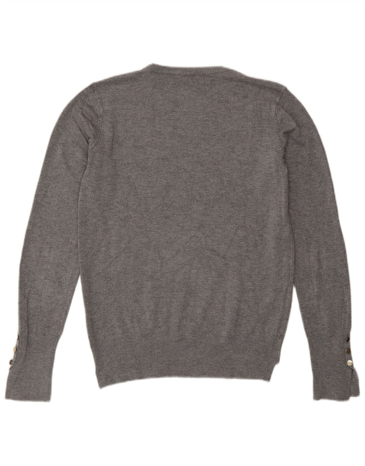 Pulover pentru damă Zara, cu gâtul turn, UK 12, gri mediu