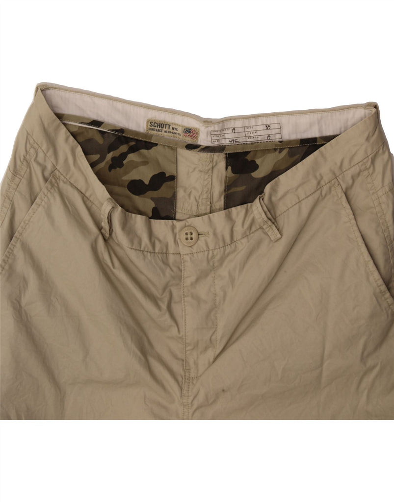 SCHOTT Mens Slim Chino Trousers W33 L32  Beige Cotton Vintage Schott and Second-Hand Schott from Messina Hembry 