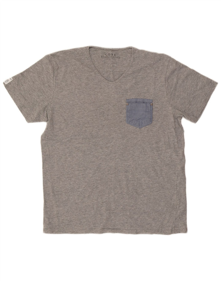 Jack & Jones Bărbați Tricou Top XL Gri Pete