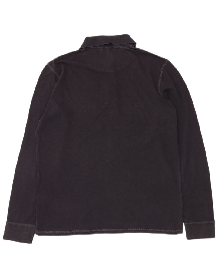 Tricou polo pentru bărbați Respira cu mânecă lungă GEOX, albastru bleumarin mediu