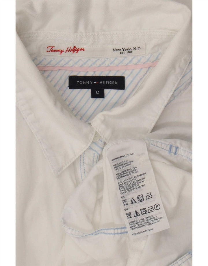 Cămașă Tommy Hilfiger pentru femei US 12, mare, alb, bumbac