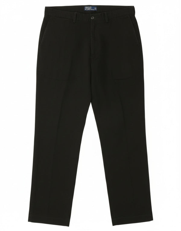 Pantaloni chino drepți Polo Ralph Lauren pentru bărbați L38 L34 bumbac negru