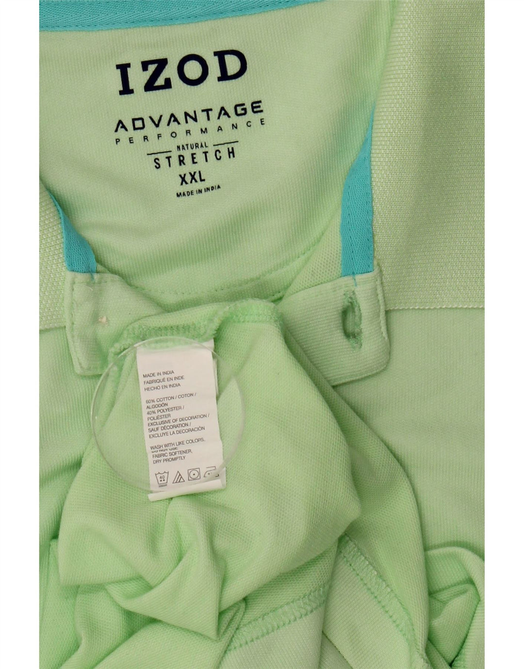 Tricou polo IZOD pentru bărbați, bumbac verde 2XL