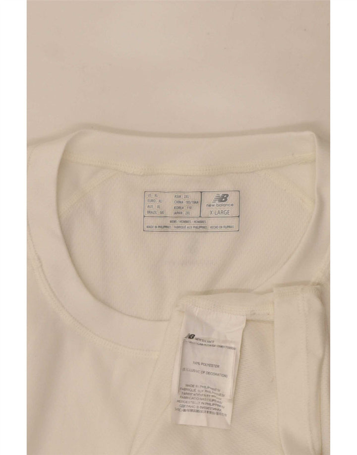 Tricou pentru bărbați New Balance Top XL, alb, poliester color bloc