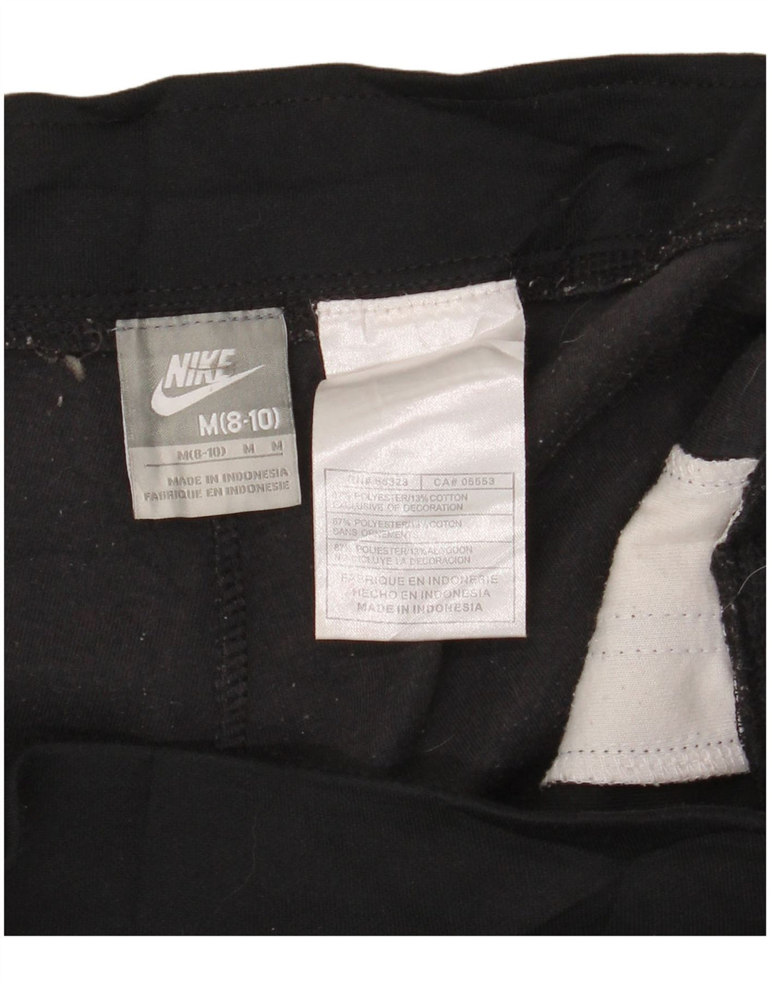 Pantaloni de trening Capri Nike pentru femei US 8/10 Poliester mediu negru