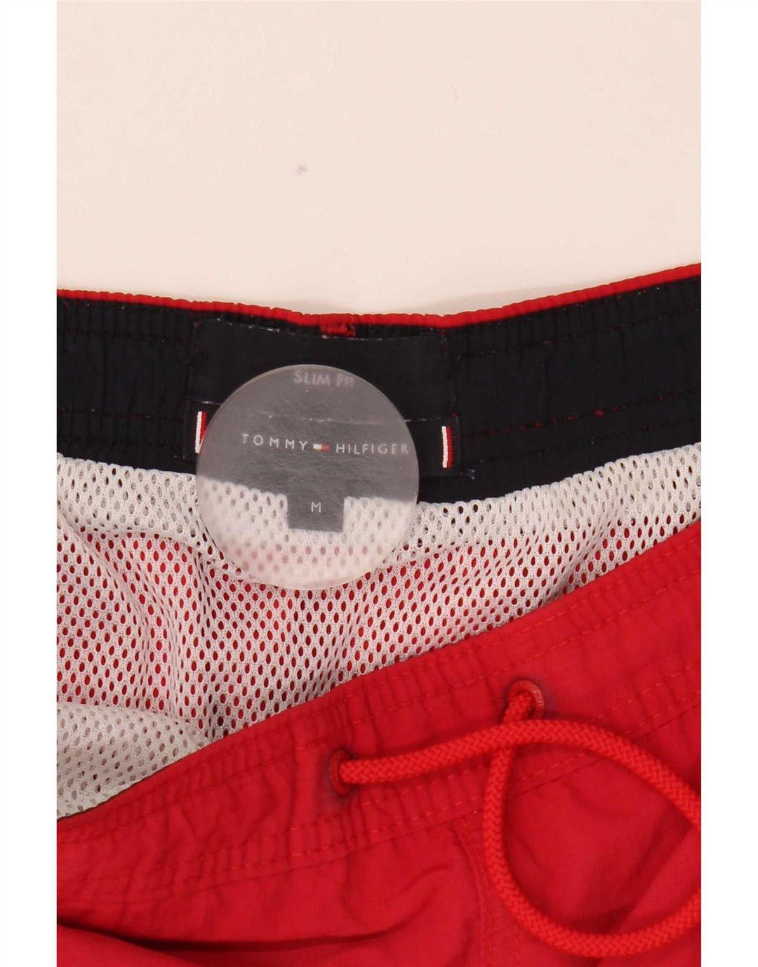 Pantaloni scurți de baie Tommy Hilfiger pentru bărbați, roșu mediu