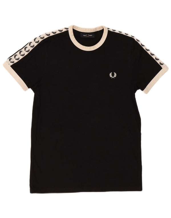 Tricou grafic pentru bărbați Fred Perry Top XS bumbac negru color bloc
