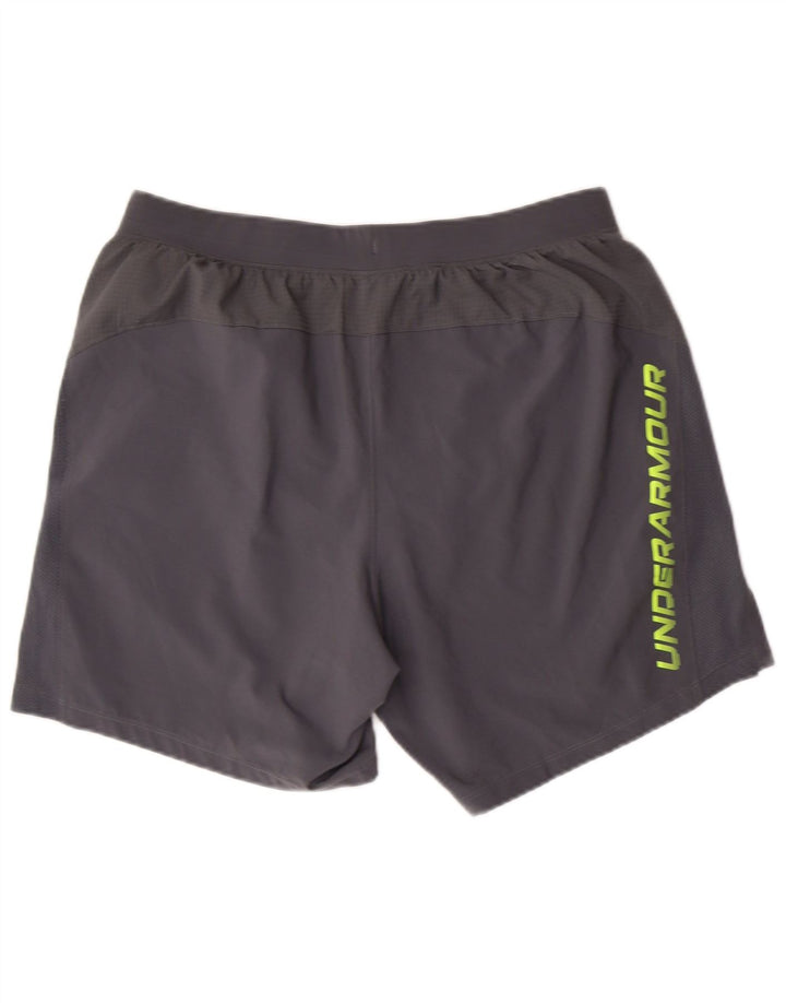 UNDER ARMOUR Mens Graphic Sport Shorts Large  Grey Polyester