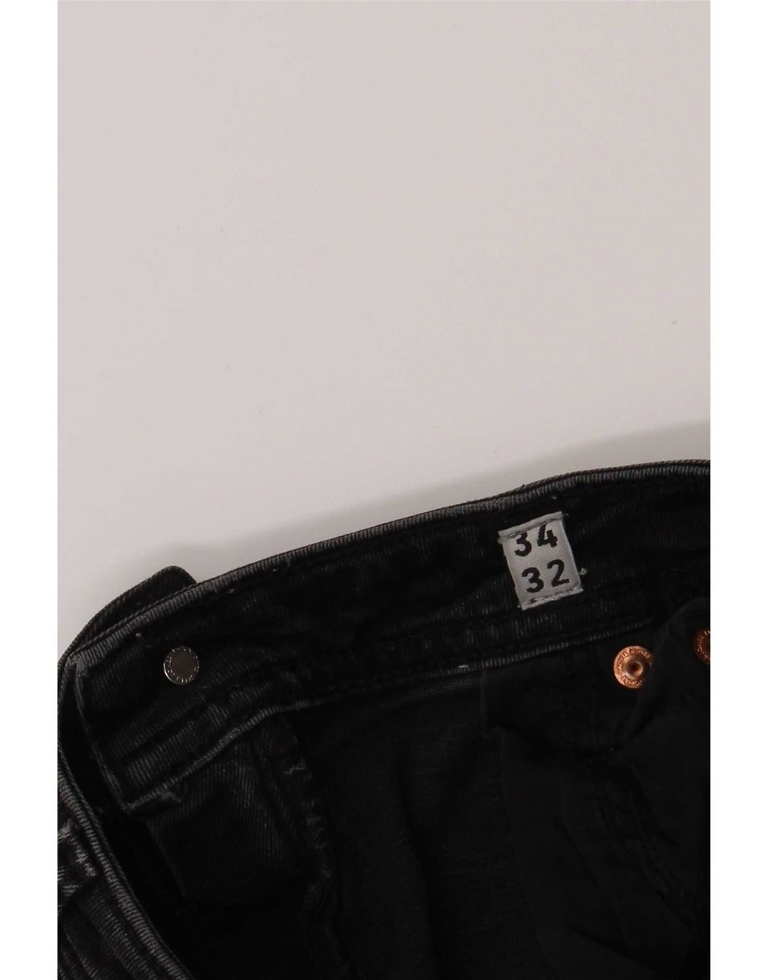 Blugi slim pentru bărbați Jack & Jones Distressed W34 L32 bumbac negru