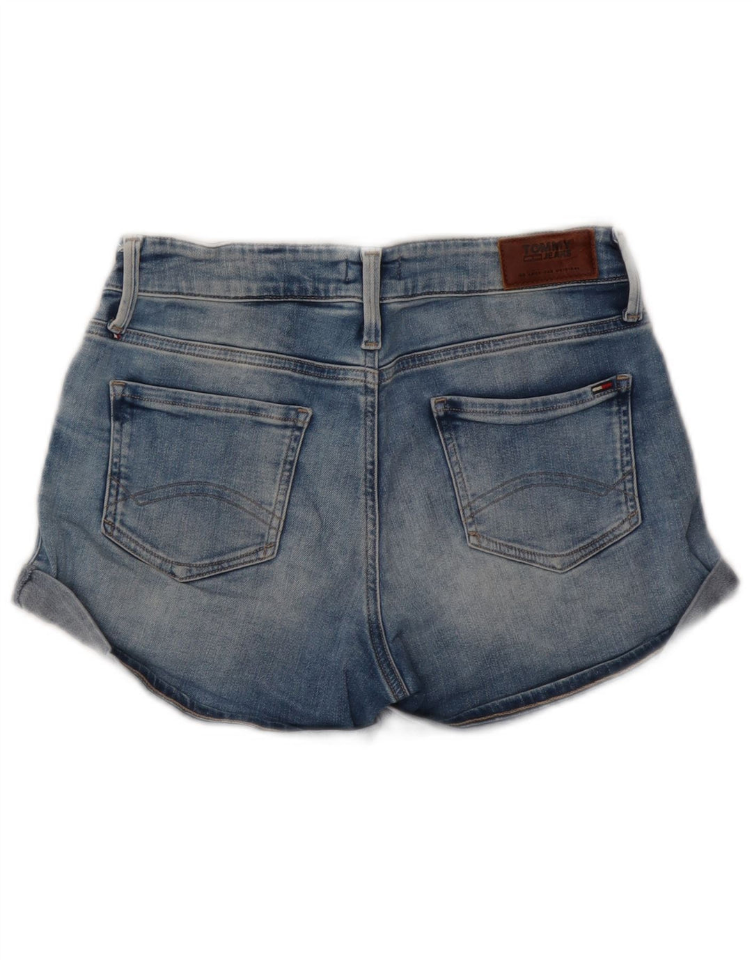 Pantaloni scurți din denim pentru femei Tommy Hilfiger W27 Small Blue Bumbac