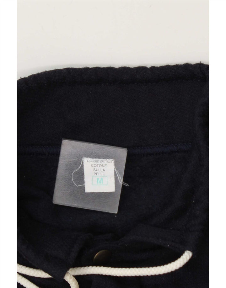 Pulover de hanorac vintage pentru femei UK 14 Medium bleumarin Bumbac