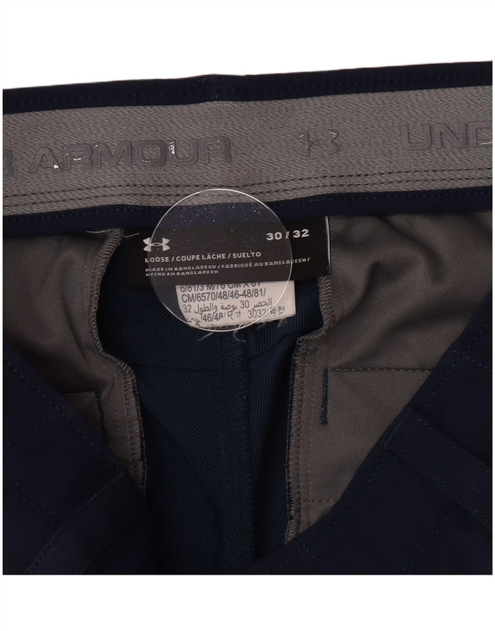 Pantaloni chino drepti pentru bărbați Under Armour W30 L32 poliester bleumarin