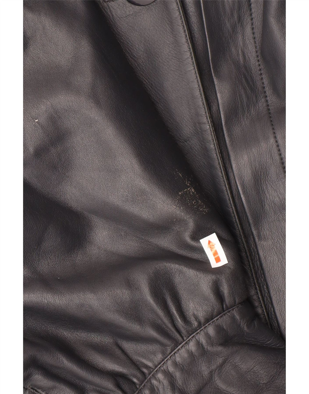 Palton supradimensionat din piele vintage pentru femei IT 44 Medium Black Leather Classic