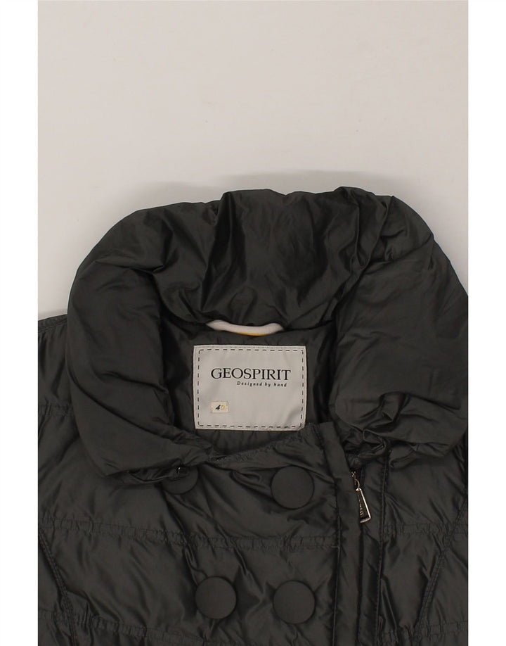GEO SPIRIT Womens Padded Coat IT 40 Small Grey Polyester Vintage Geo Spirit and Second-Hand Geo Spirit from Messina Hembry 