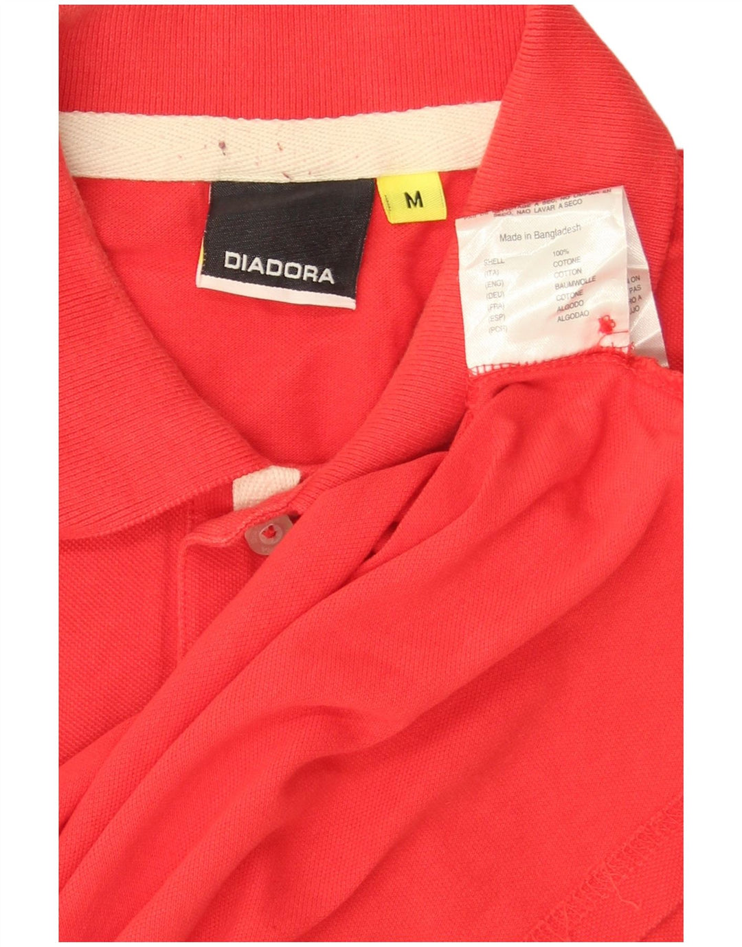 Tricou polo pentru bărbați Diadora, bumbac roșu mediu