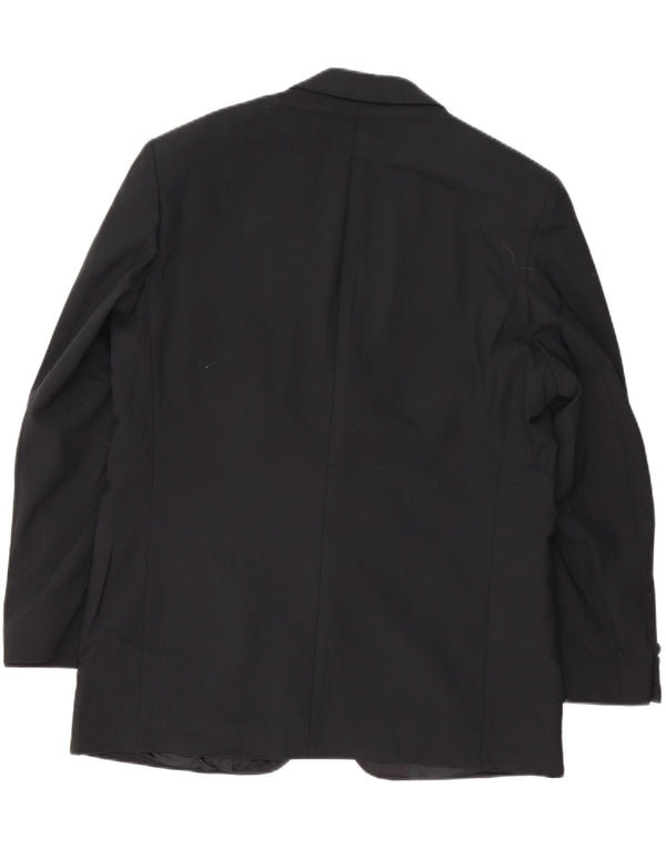 Jachetă pentru bărbați Marks & Spencer, cu 2 nasturi, UK 38, lână neagră medie