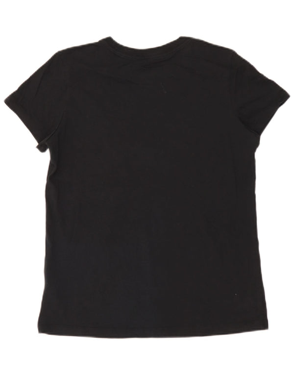 Tricou grafic pentru femei Nike Slim Fit Top UK 14, mare, negru, bumbac