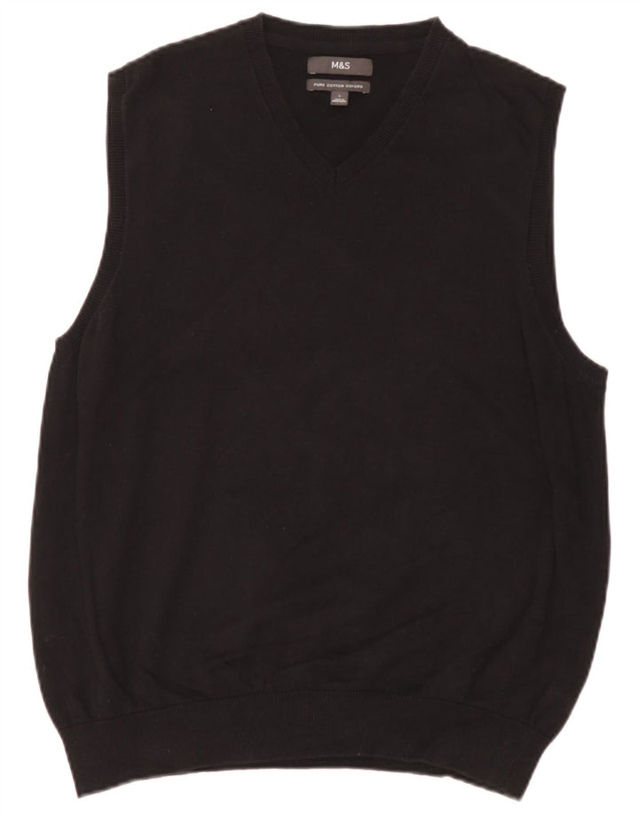 Marks & Spencer Vestă pentru bărbați Tank Top mare, negru, bumbac