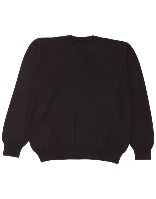 Pulover pentru bărbați Carrera cu decolteu în V, 2XL, lână neagră