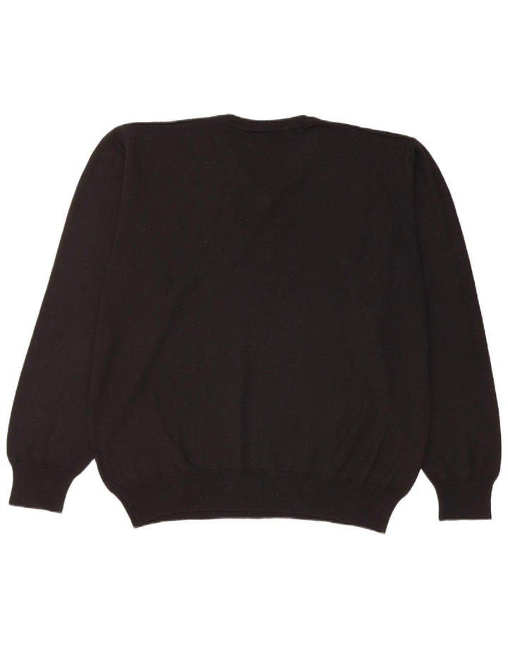 Pulover pentru bărbați Carrera cu decolteu în V, 2XL, lână neagră