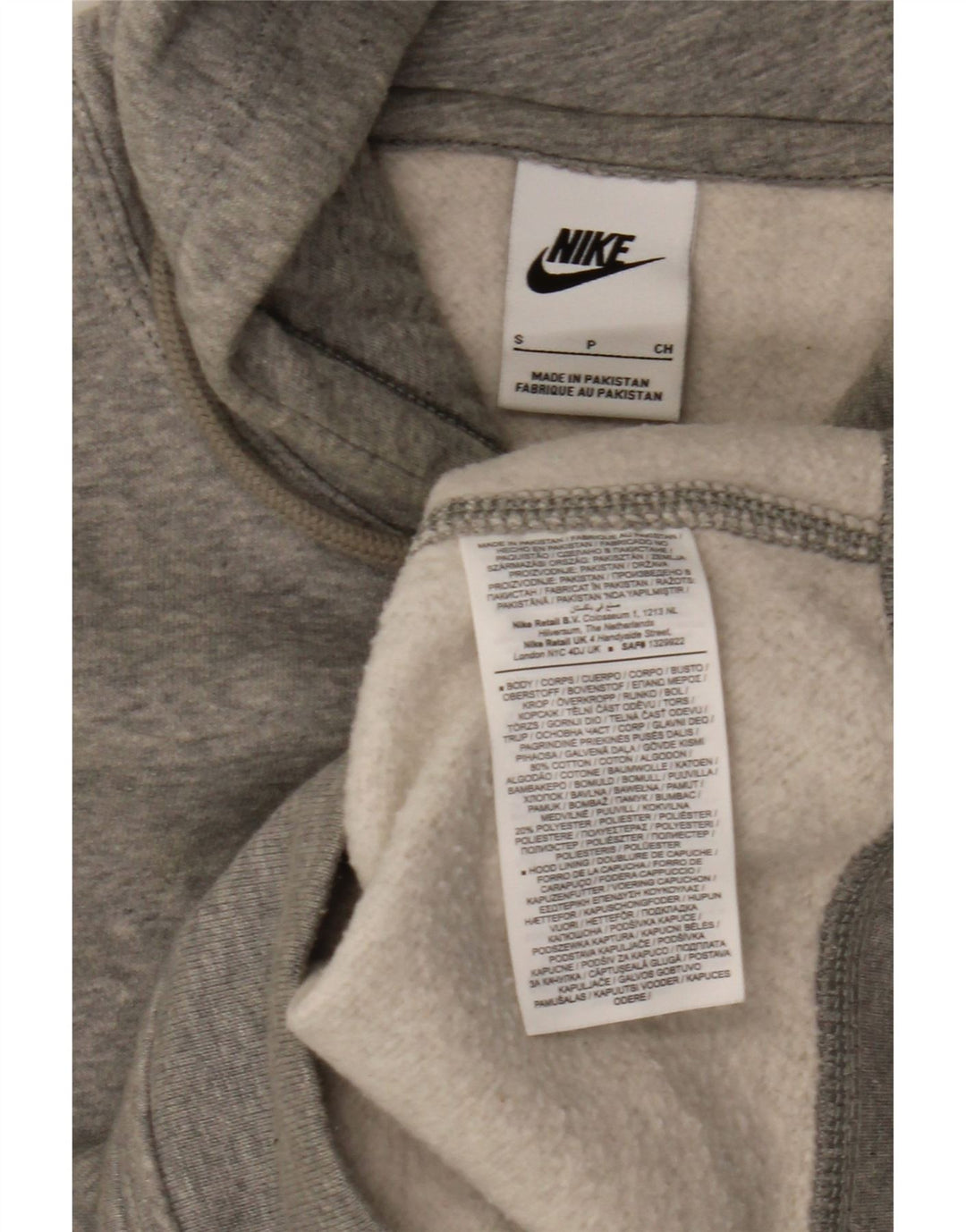 Pulover Nike pentru bărbați, bumbac cu pete mici, gri