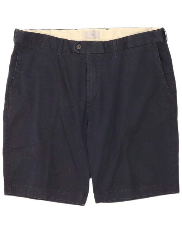 Pantaloni scurți chino pentru bărbați Marks & Spencer W42 2XL bumbac bleumarin