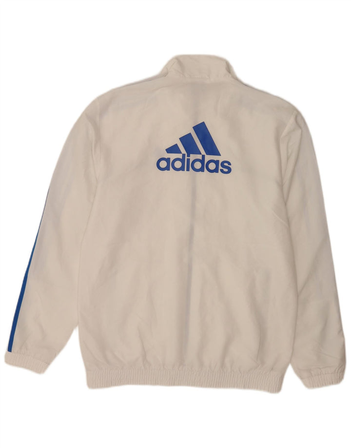 Jachetă de top pentru trening grafic Adidas pentru bărbați UK 36/38 Poliester alb mic