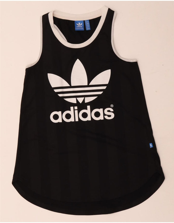 Vesta grafică pentru femei Adidas UK 8 Small Poliester negru