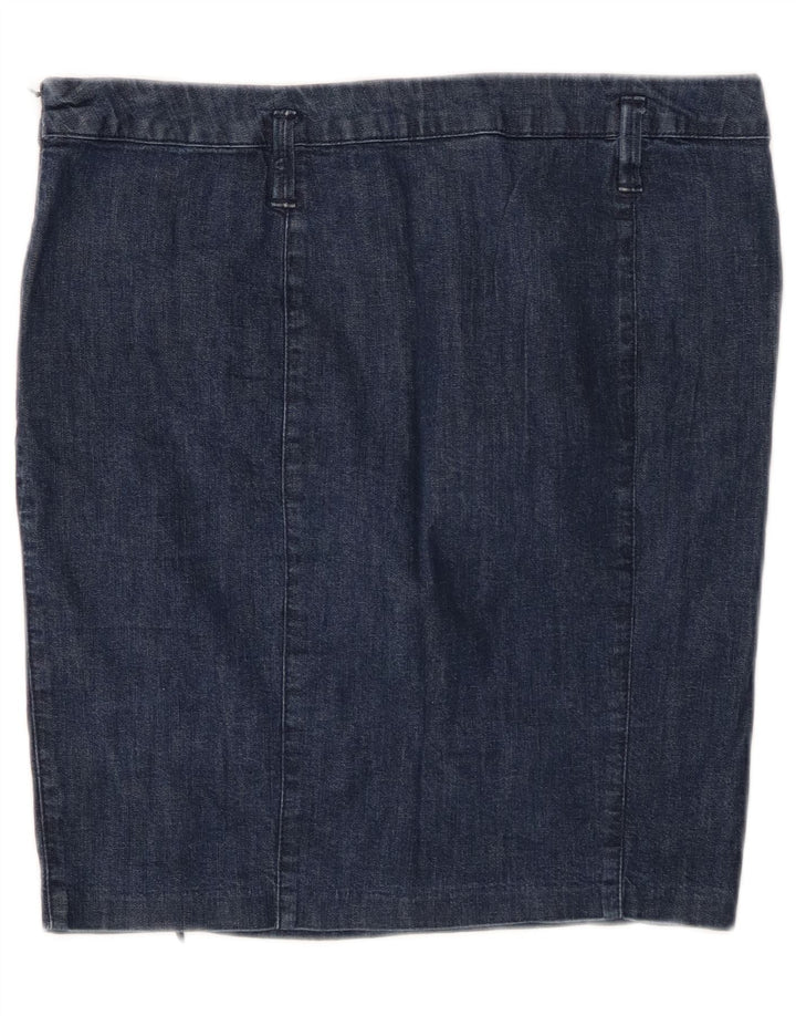 Fusta de blugi pentru femei BENETTON IT 44 Medium W30 Bumbac bleumarin