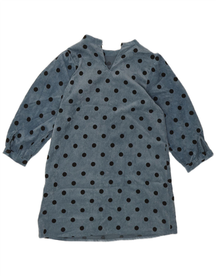 Rochie schimbătoare cu mânecă lungă pentru femei Zara UK 10 Poliester cu buline albastre mici