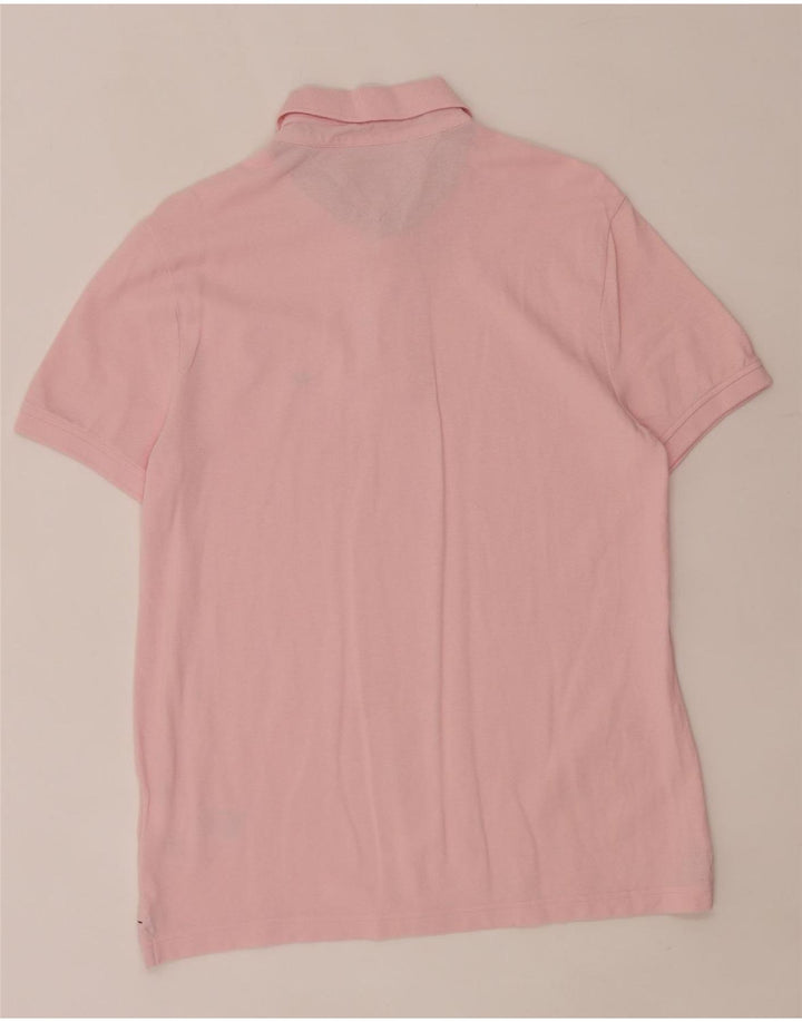 Tricou polo Tommy Hilfiger pentru bărbați, bumbac roz mediu