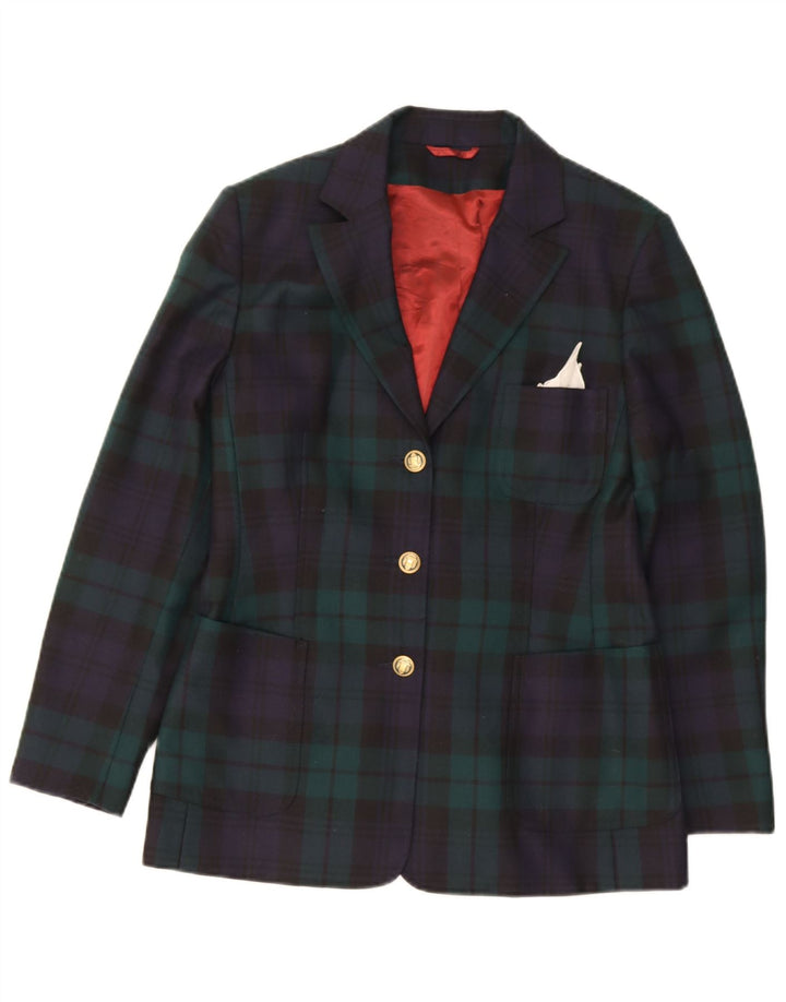Sacou blazer pentru femei Charles Robertson, cu 3 nasturi, UK 14, carouri mare, albastru bleumarin