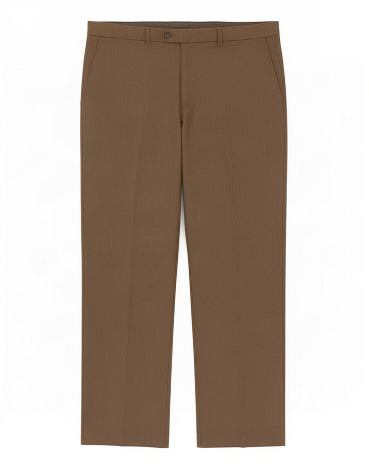 Pantaloni de costum pentru bărbați Marks & Spencer, cu ajustare normală, L40 L31, poliester maro