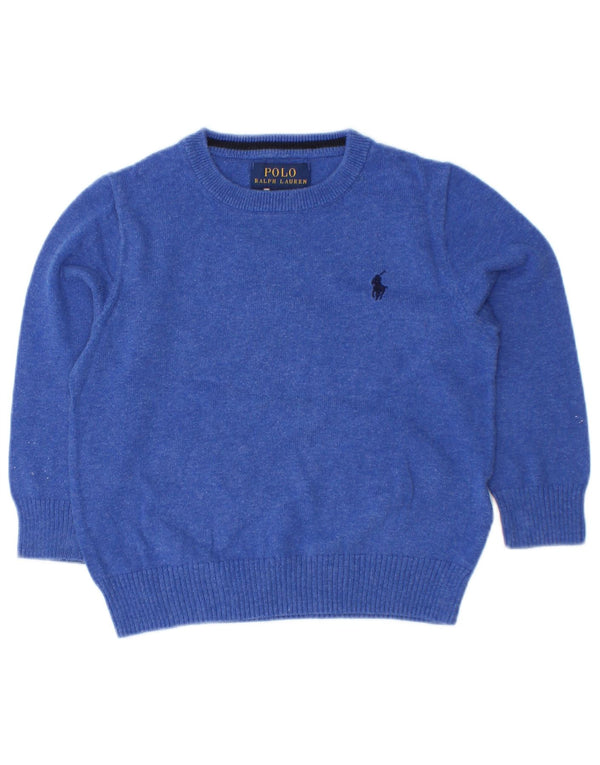 Pulover Polo Ralph Lauren pentru bebelusi cu gat cu barca 18-24 luni albastru