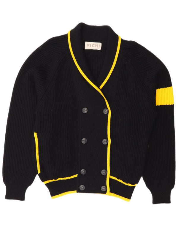 Pulover cardigan Vintage pentru femei IT 50 XL Lână cu dungi negre